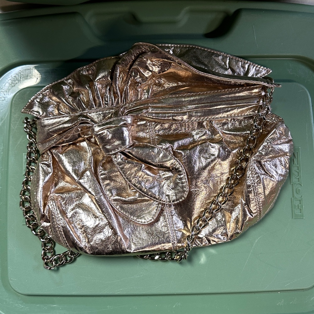 Loeffler Randall Metallic Rose Gold Shoulder Bag